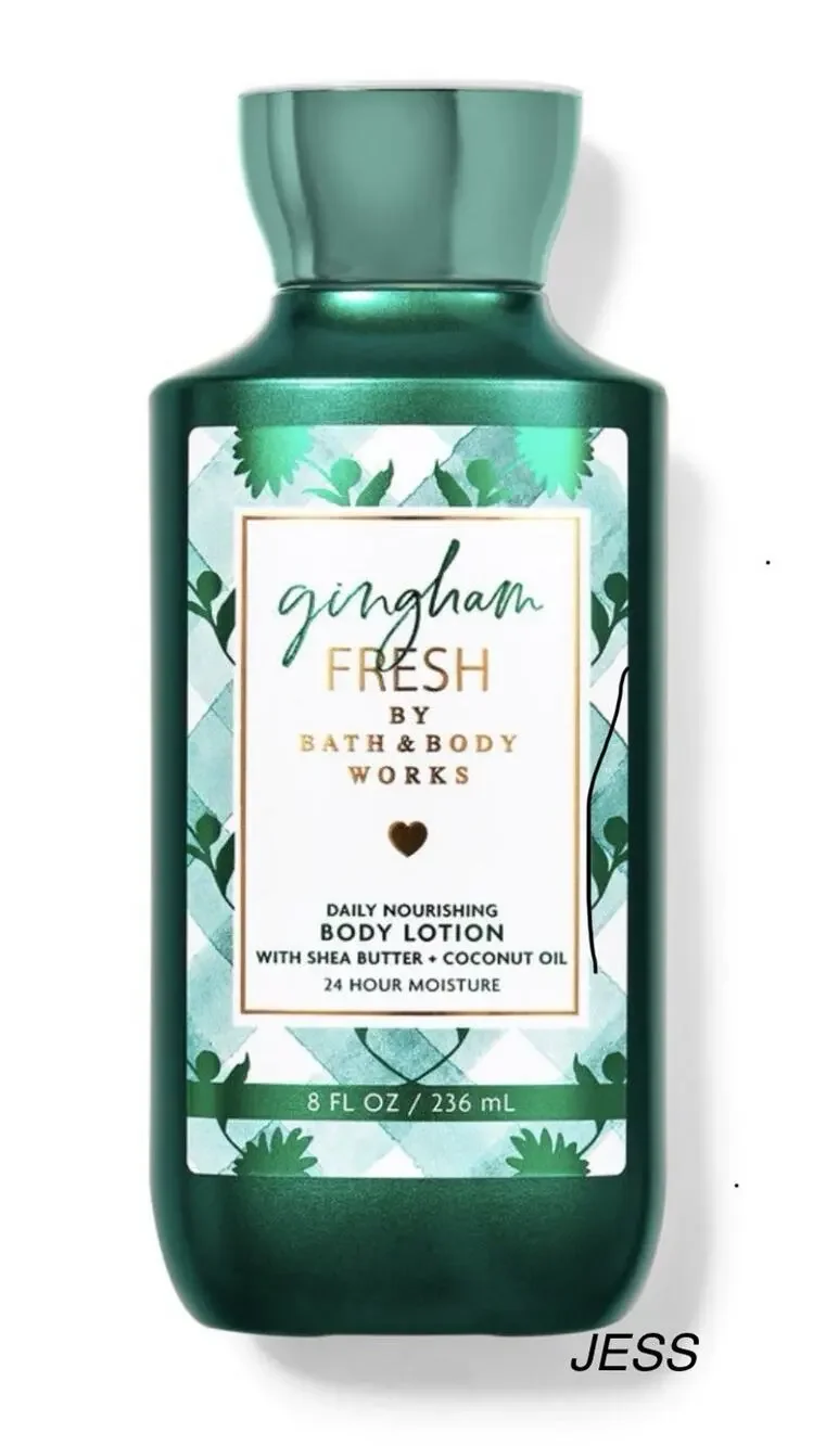 NEW Bath & Body Works Gingham Fresh Body Lotion 8oz Pear Clementine Daisy